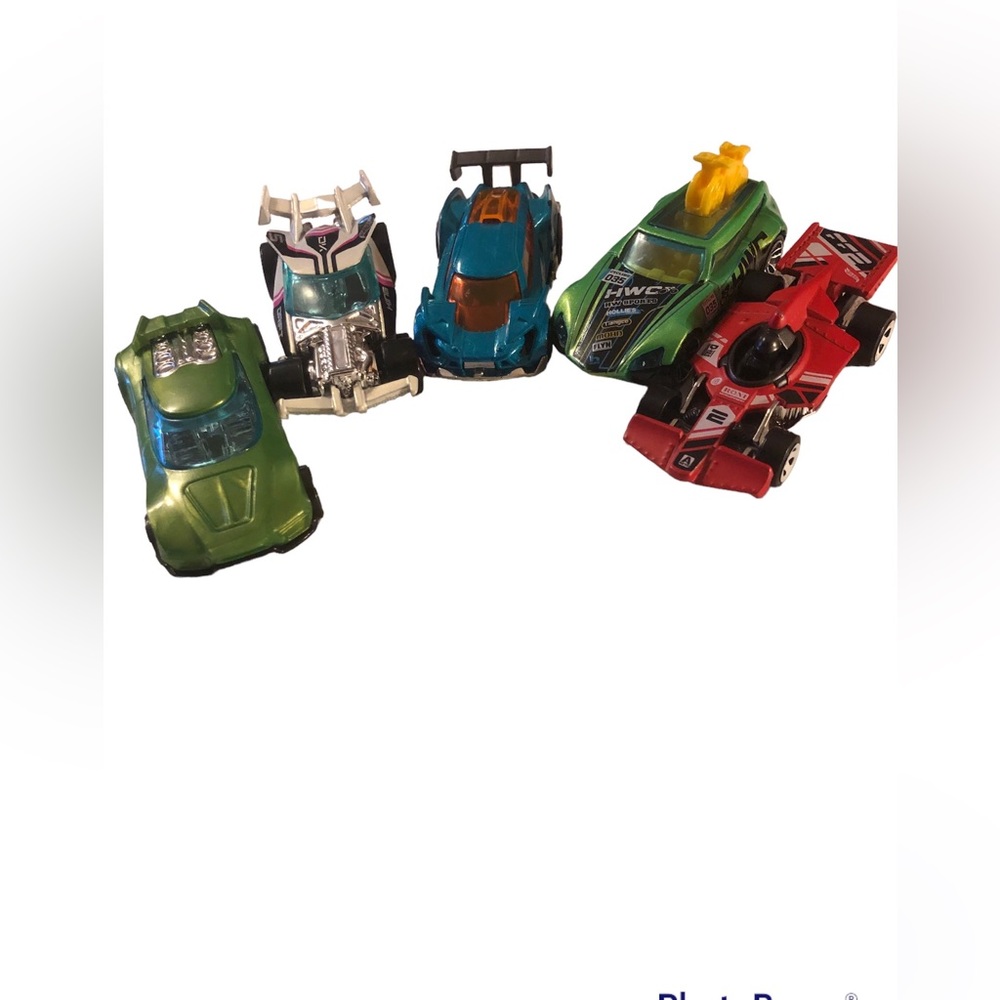 Lot of 5 hot wheels cars, Loose, Super Blitz Formula 1 Tour De Fast Drift King